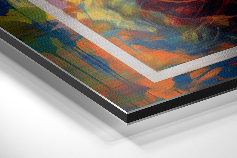 Woman Brushed Aluminum Dibond Wall Art.