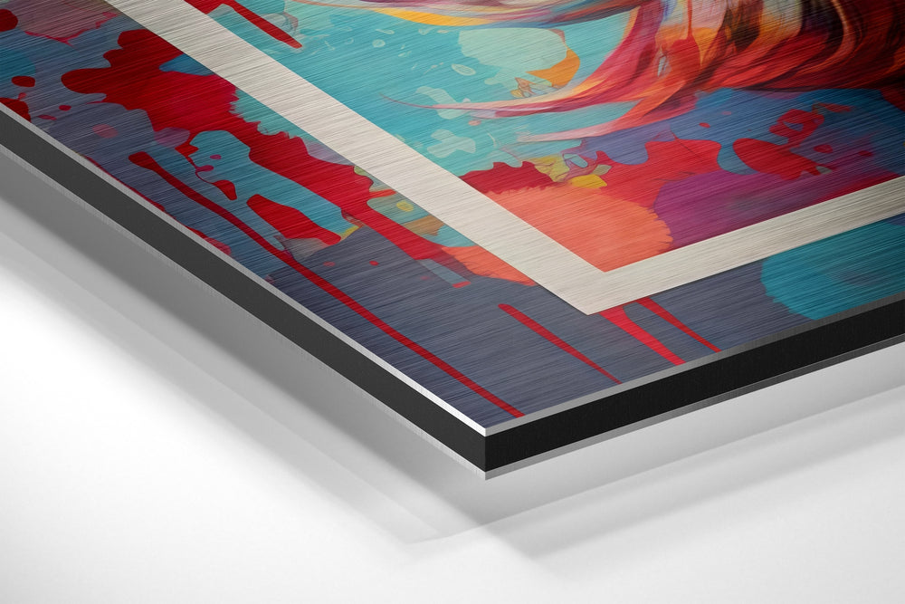 Woman Brushed Aluminum Dibond Wall Art.