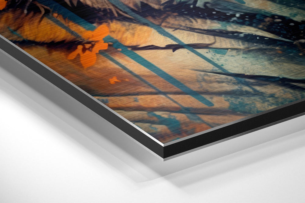 Spectacled Tiger Brushed Aluminum Dibond Wall Art.