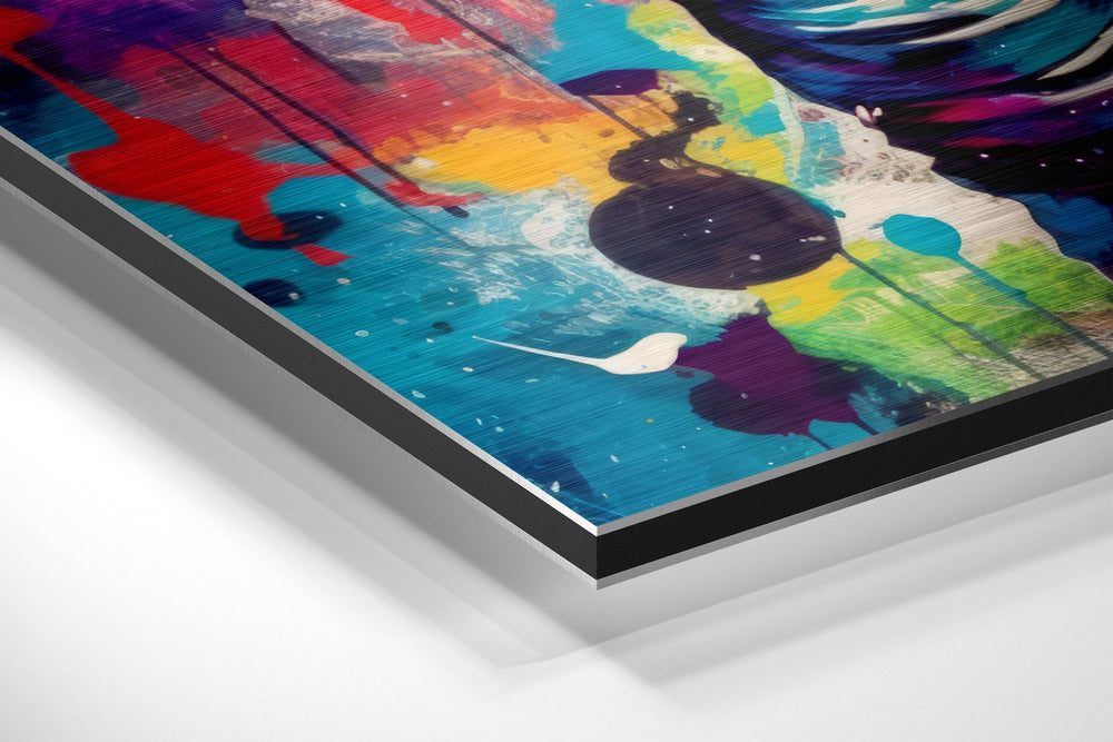 Astronaut Brushed Aluminum Dibond Wall Art.