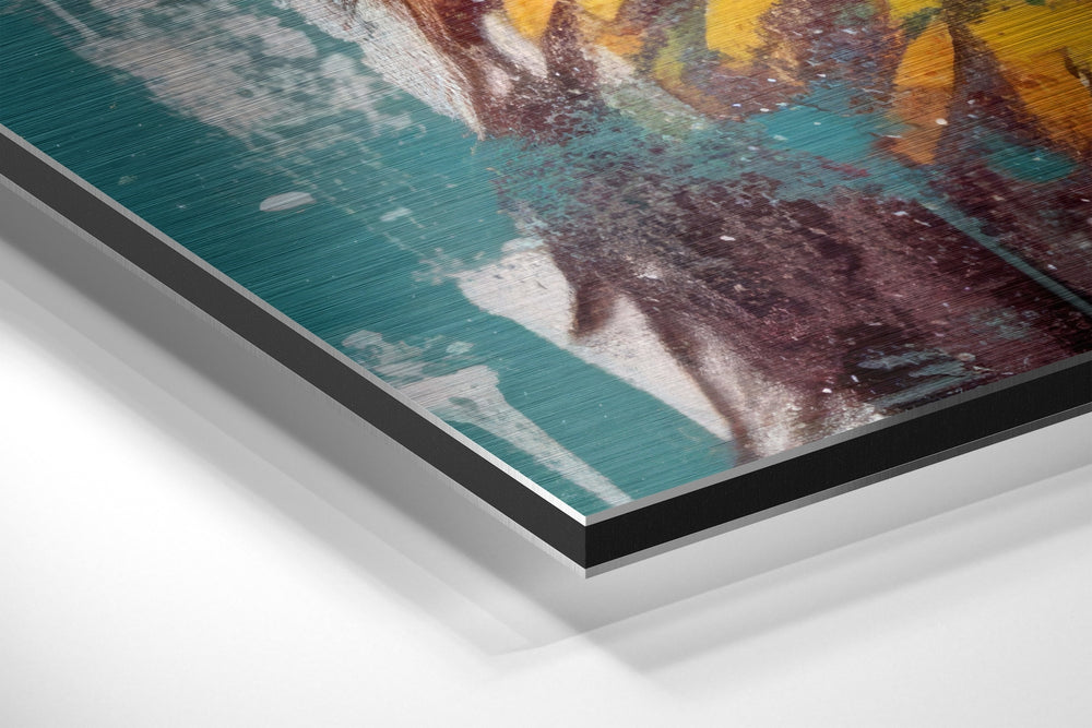Cool Lion Brushed Aluminum Dibond Wall Art.