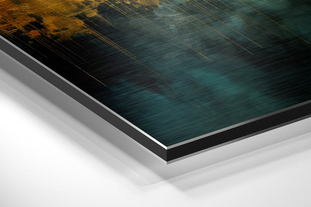City Silhouette Brushed Aluminum Dibond Wall Art.