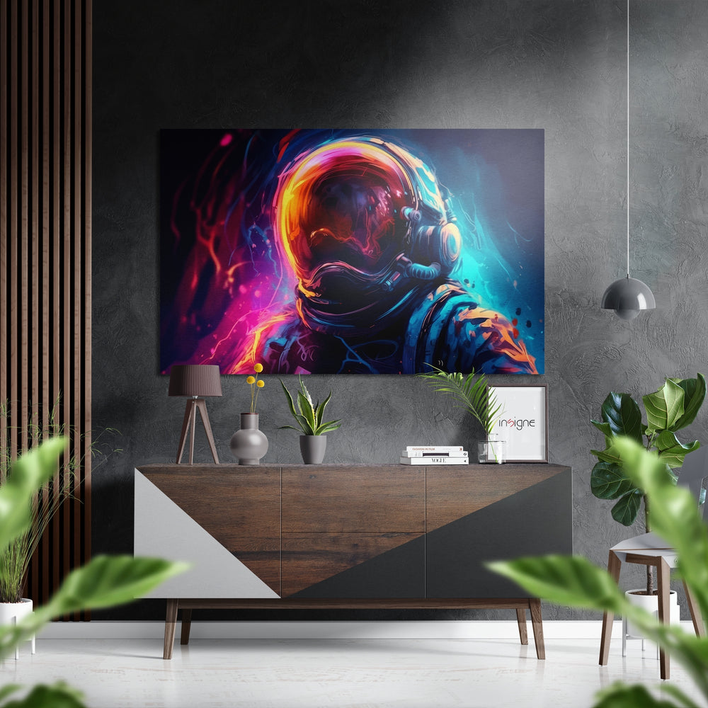 Astronaut Brushed Aluminum Dibond Wall Art.