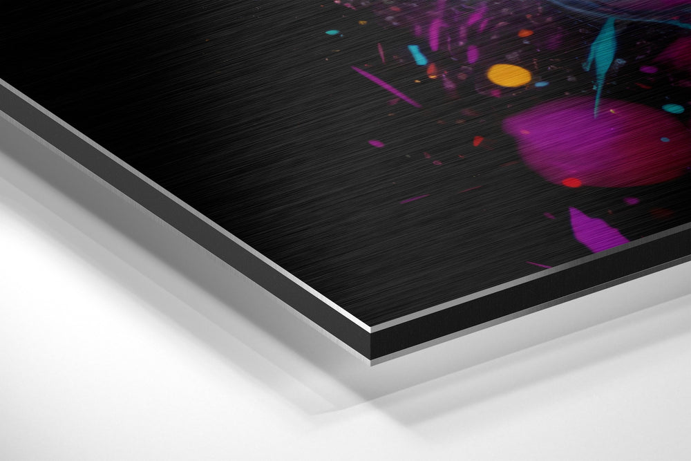 Wild-Haired Physicist Brushed Aluminum Dibond Wall Art