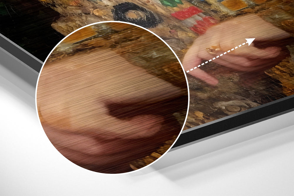 Klimt Brushed Aluminum Dibond Wall Art.