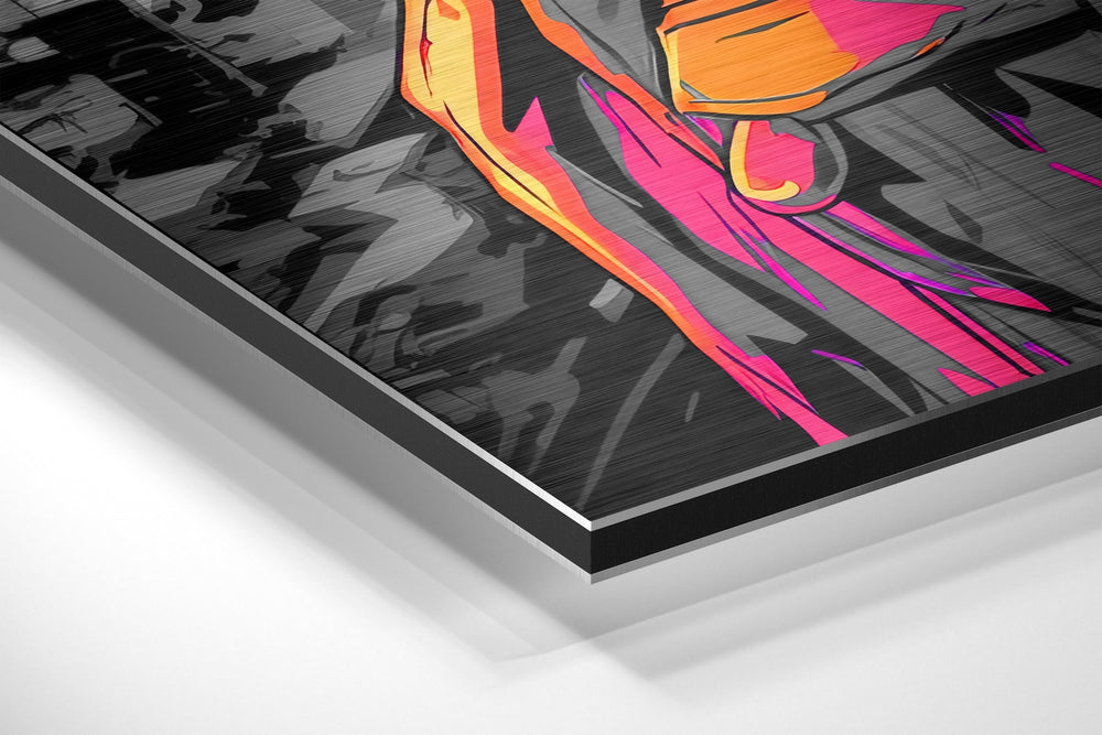 Woman and the Music Brushed Aluminum Dibond Wall Art.