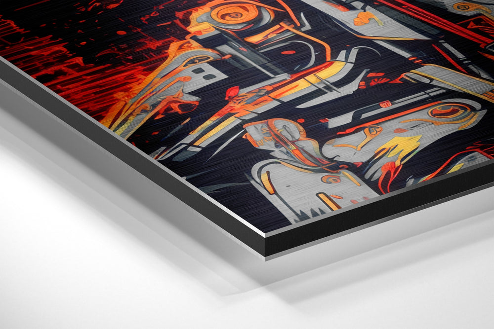 Endoskeleton Cyborg Brushed Aluminum Dibond Wall Art