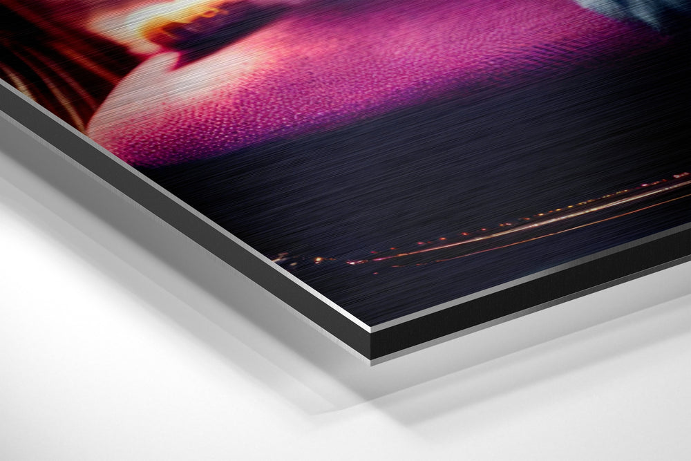 Cat King Brushed Aluminum Dibond Wall Art.
