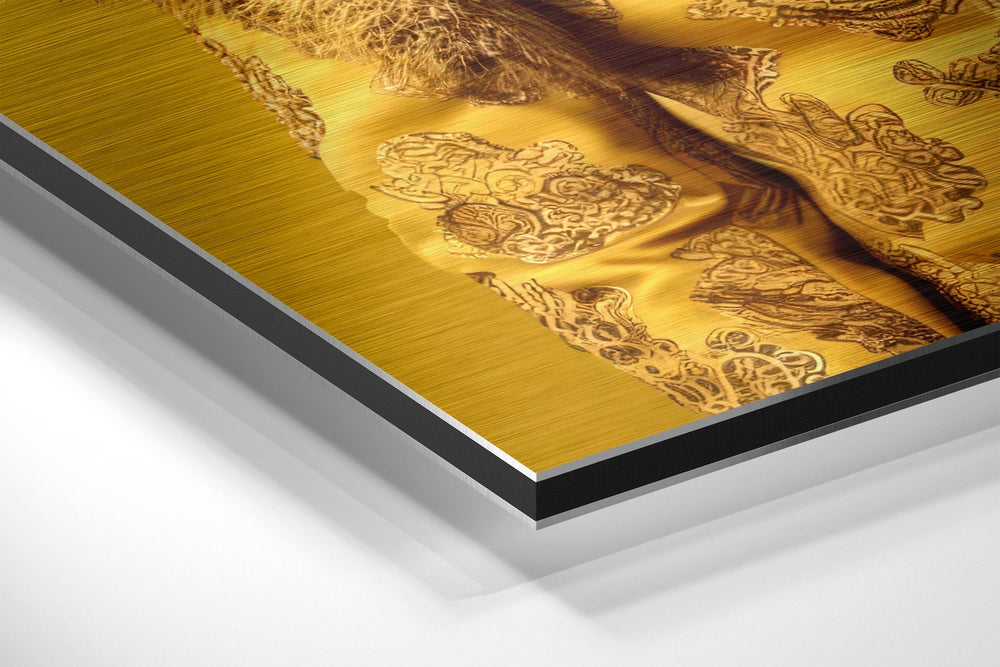 Lion Prince Brushed Aluminum Dibond Wall Art.