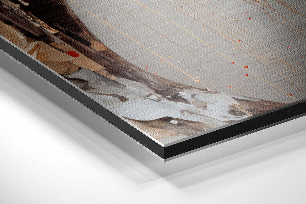 Facedown Brushed Aluminum Dibond Wall Art.