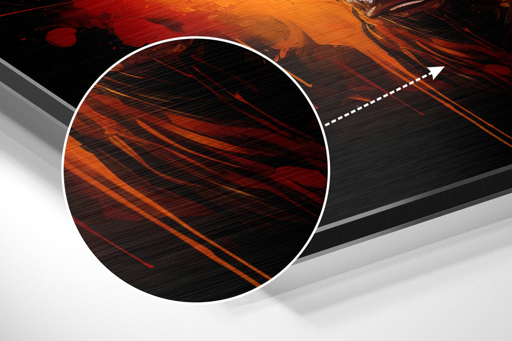 Bull Brushed Aluminum Dibond Wall Art.