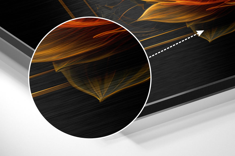 Lotus Brushed Aluminum Dibond Wall Art.