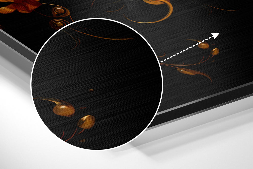 Lotus Brushed Aluminum Dibond Wall Art.