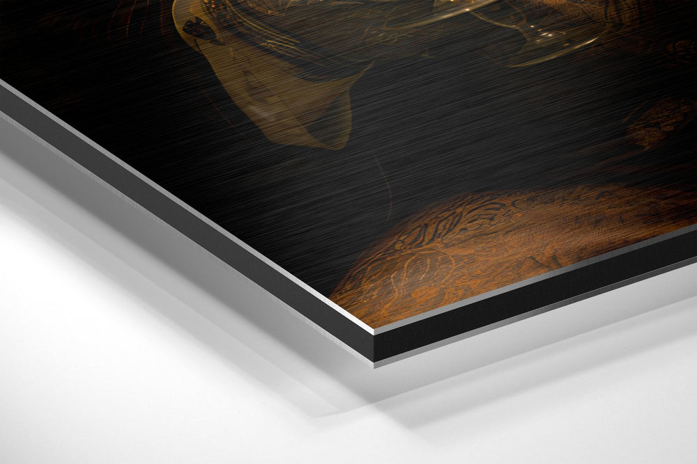 Tiger as a Gentleman Brushed Aluminum Dibond Wall Art.