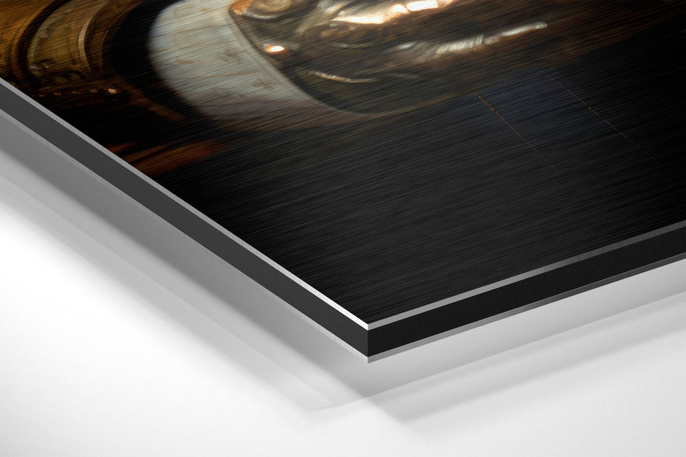 Tiger as a Gentleman Brushed Aluminum Dibond Wall Art.