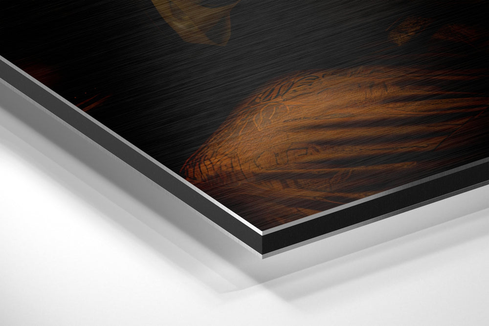 Tiger as a Gentleman Brushed Aluminum Dibond Wall Art.