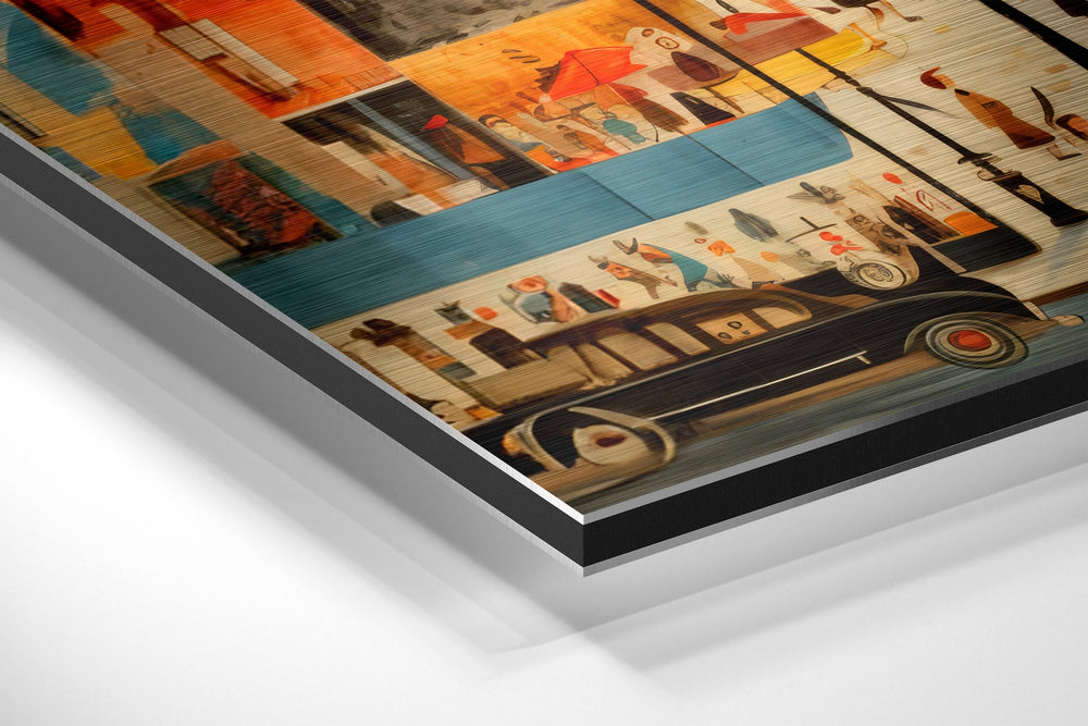 Paris Brushed Aluminum Dibond Wall Art.