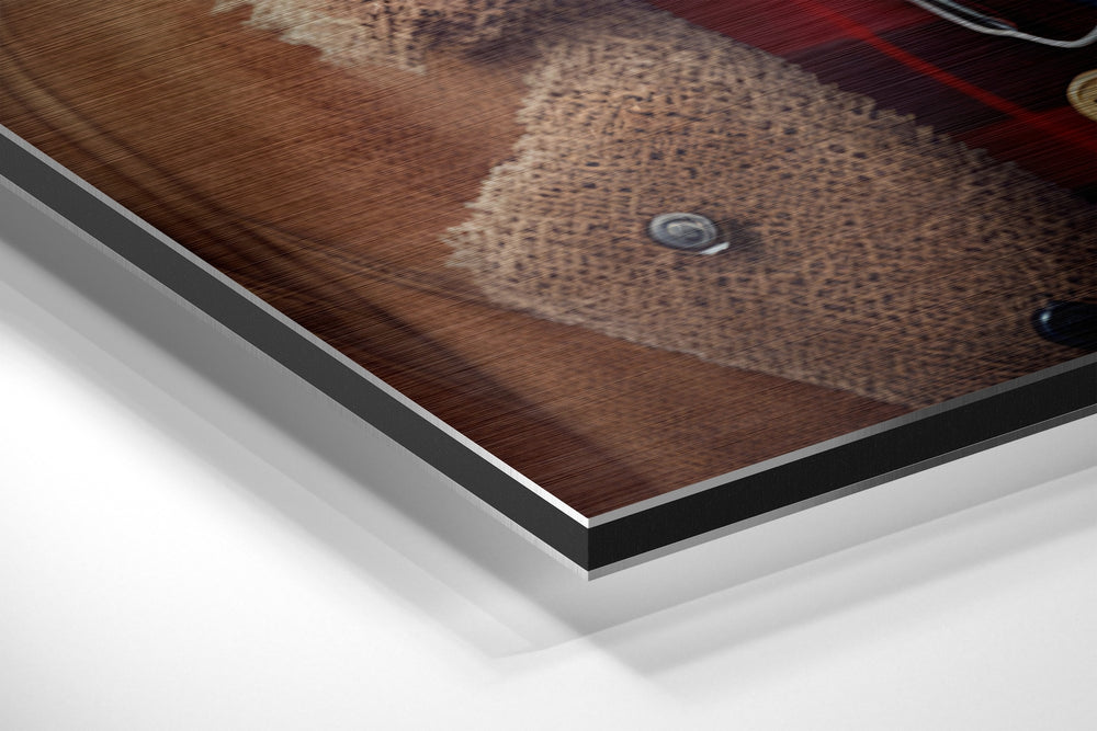 Mr. Dog Brushed Aluminum Dibond Wall Art.