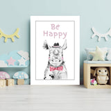 Be Happy Aluminum Print.