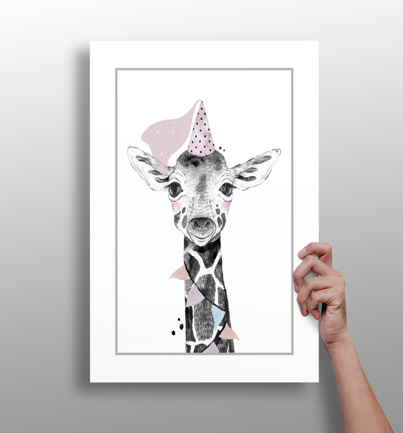 Giraffe Aluminum Print.