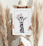 Giraffe Aluminum Print.