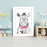 Mr Hippo Aluminum Print.