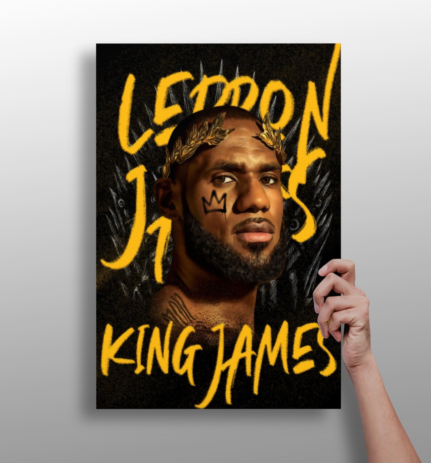 King Lebron Aluminum Print.