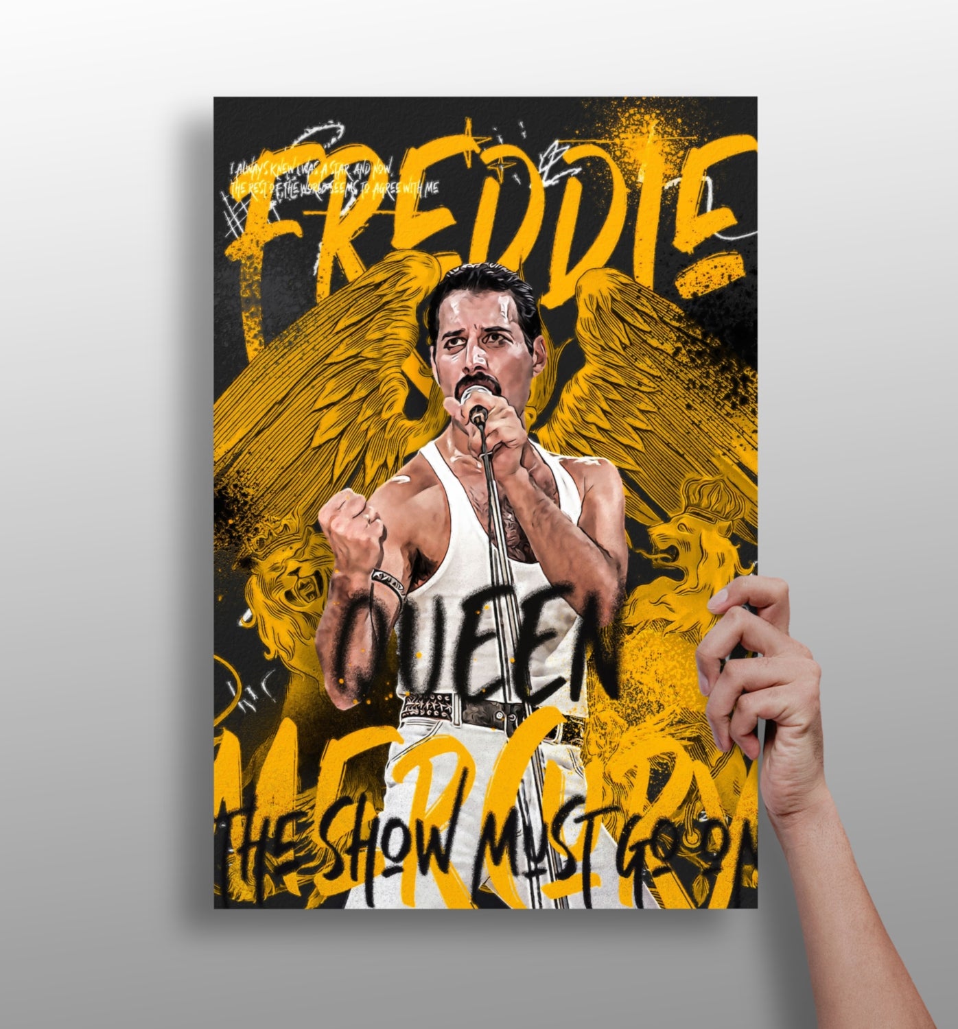 Freddie Mercury Aluminum Print.