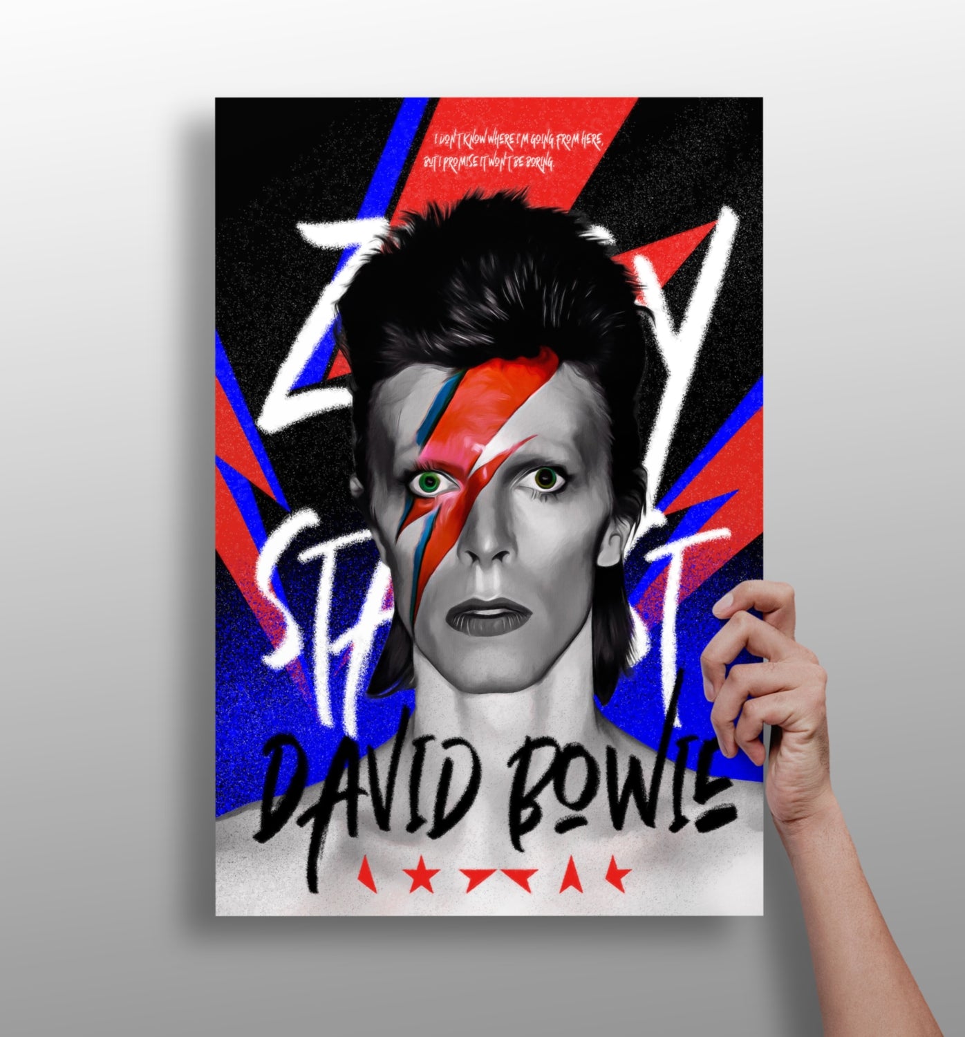 David Bowie Aluminum Print.
