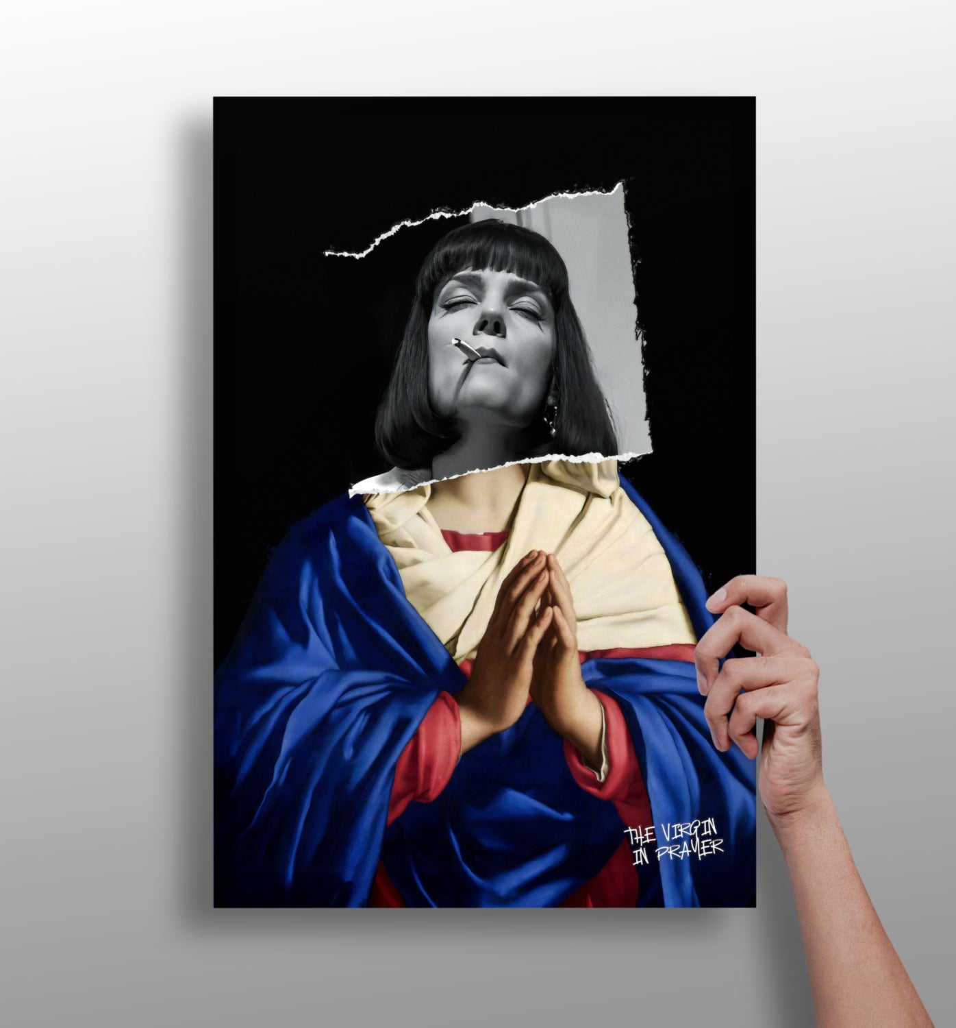 The Virgin Prayer Aluminum Print.