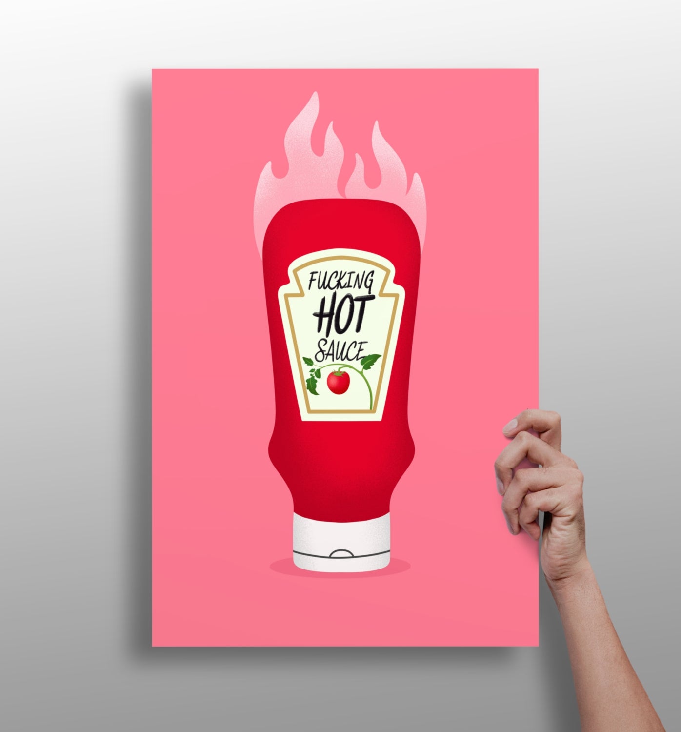 Hot Ketchup Aluminum Print.