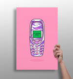 Retro Cell Phone Aluminum Print.