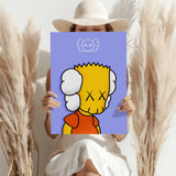 Bart Sadness Aluminum Print.