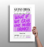 Guest Check Aluminum Print.