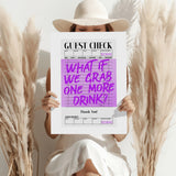 Guest Check Aluminum Print.