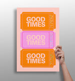Good Times Retro Aluminum Print.