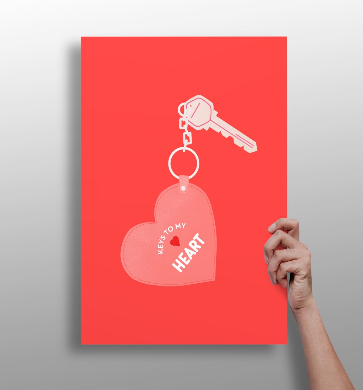 Key to Heart Aluminum Print.