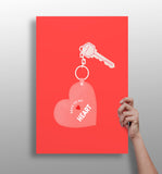 Key to Heart Aluminum Print.