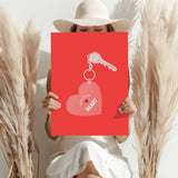 Key to Heart Aluminum Print.