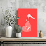 Key to Heart Aluminum Print.