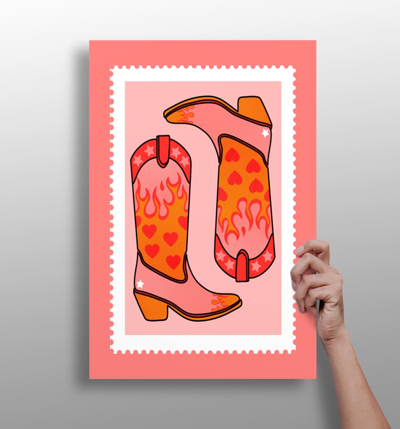 Cowboy Boots Aluminum Print.