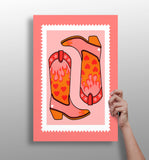 Cowboy Boots Aluminum Print.