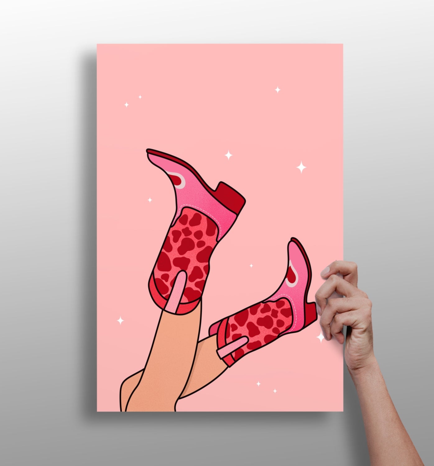 Lady Boots Aluminum Print.