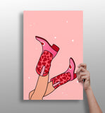 Lady Boots Aluminum Print.