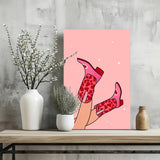 Lady Boots Aluminum Print.