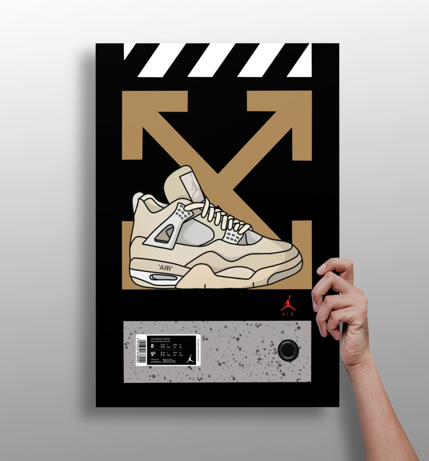 Retro Sneakers Aluminum Print.