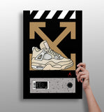 Retro Sneakers Aluminum Print.