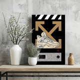 Retro Sneakers Aluminum Print.