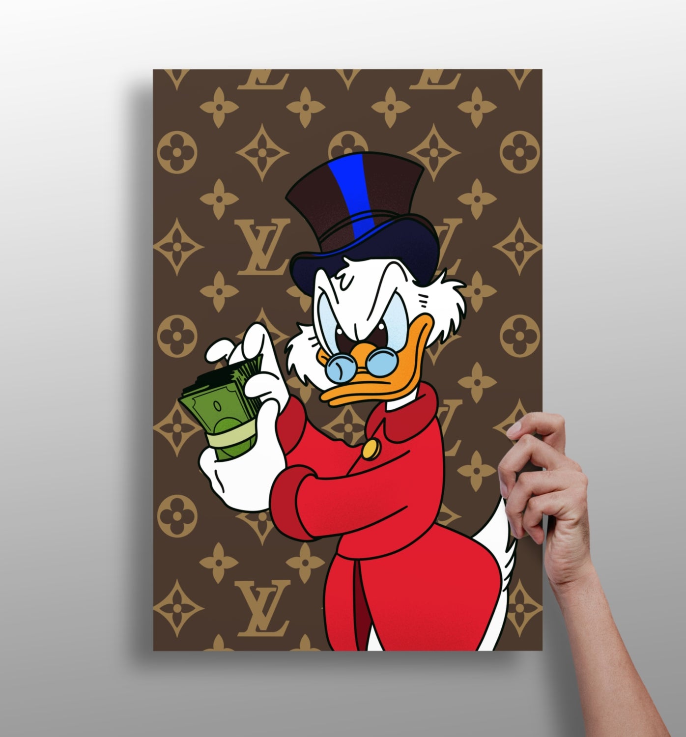 Duck The Rich Aluminum Print.