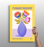 Modern Art Gallery Flower Aluminum Print.